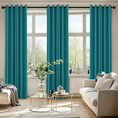 MIULEE Blackout Curtains for Bedroom 2 Panels 40 x 72 Inch Long Teal | Thermal - Image 6