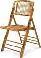 VINGLI Bamboo Folding Chair, Foldable Dining Wood Chairs Comfortable Seat by VINGLI