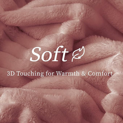 BEDELITE Ribbed Twin Blanket for Couch & Bed, Dusty Pink, Warm Yet Lightweight - Image 4