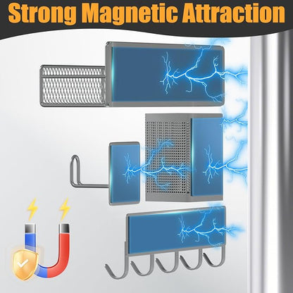 Magnetic Spice Rack for Refrigerator, 10 Pack 100% Metal Strong Magnet Shelf - Image 3