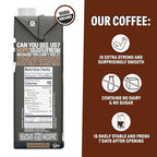 Wandering Bear Decaf Cold Brew Coffee, 32 fl oz, 6 pack - Extra Strong, Bold, Smooth, Unsweetened, Shelf-Stable, Ready to Drink, Iced Cold Brewed Coffee Drinks - Gluten Free & Vegan Decaf