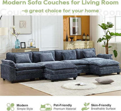 Oprisen 154" Modular Sectional Sofa, Comfy Cloud Couch Sectional Sofa - Image 7