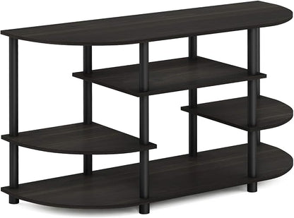 Furinno JAYA Simple Design Corner TV Stand, Espresso/Black - Image 6