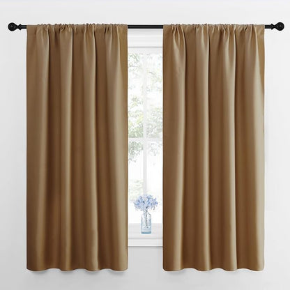 NICETOWN Kitchen Curtains, Short Blackout Drapes, Thermal Insulated Blackout by NICETOWN