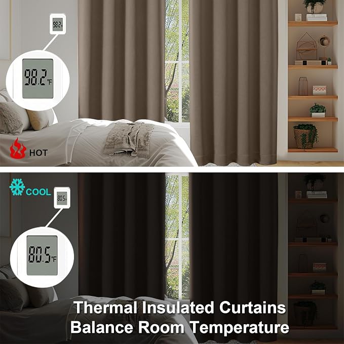 Simplebrand Brown Blackout Curtains - Image 6