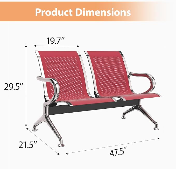 Kinfant 2-Seat Waiting Room Chair - Image 3