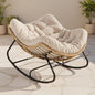 Oversized Papasan Rocking Chair Outdoor, Comfy Patio Papasan Egg Rocker by Micleed