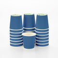 Restaurantware 4 Ounce Ripple Wall Disposable Coffee Cups, 500 Insulated Blue Paper Tumblers with Rolled Rim Design, Lids Sold Separately for Hot Drinks like Tea, Hot Chocolate and More