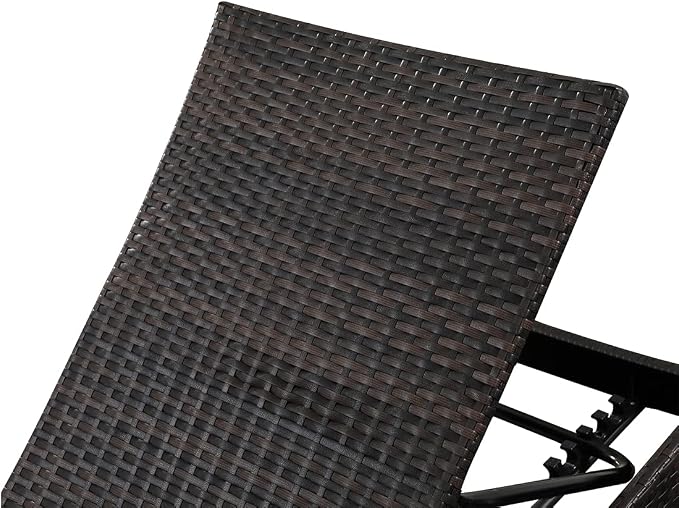 79'' Long Reclining Chaise Lounge Set, Outdoor Wicker Reclining Lounge Chair - Image 6