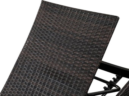 79'' Long Reclining Chaise Lounge Set, Outdoor Wicker Reclining Lounge Chair - Image 6