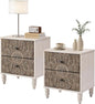 HOMPUS White Nightstands Set 2, Vintage Nightstands by HOMPUS