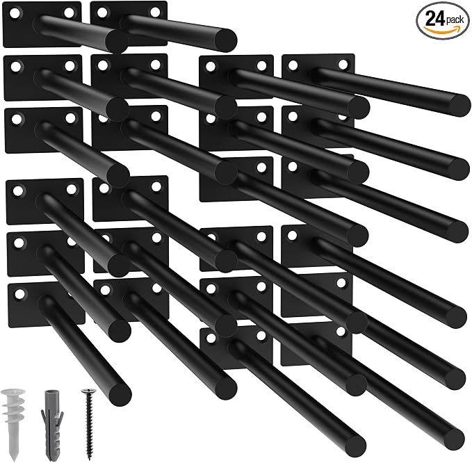 LEOPO 24-Pack 10 inch Floating Shelf Brackets, Hidden Shelf Bracket by FinestHomeDecor