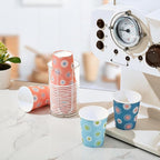 300 Pack 3 oz Paper Cups, Disposable Bathroom Cups, Small Mouthwash Cup, Hot/Cold Beverage Drinking Cups, Mini Paper Cups for Bathroom, Birthday Party, Travel, Events, Picnic, BBQ (Daisy)