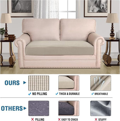 H.VERSAILTEX Super Stretch Individual Seat Cushion Covers Sofa Covers Couch - Image 2