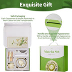 Matcha Whisk Set,9 Pcs Japanese Matcha Set, Matcha Kit with Sifter, Matcha Tea Cloth, Matcha Powder Canister, Electric Rechargeable Frother(Mottled Beige)