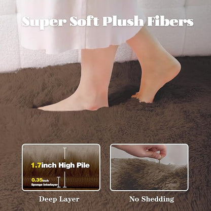 5x7 Area Rug for Living Room: Fluffy Shag Soft Washable Rugs Fuzzy Plush Indoor - Image 2