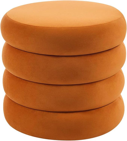Flouki 19.5" Storage Ottoman Round, Vanity Stools by Flouki