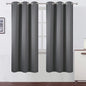 Grey Thermal Blackout Curtains/42 x 72 Inch/Set of 2 Panels Room Darkening by Lemomo