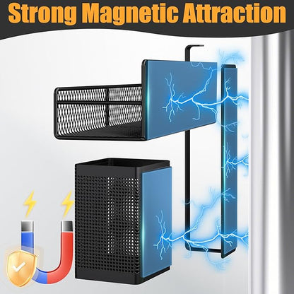 Magnetic Spice Rack for Refrigerator, 6 Pack 100% Metal Strong Magnet Shelf - Image 3