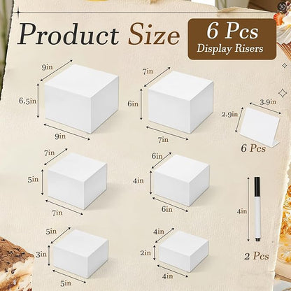 6 Pcs Buffet Risers, Display Stand Shelf - Image 2