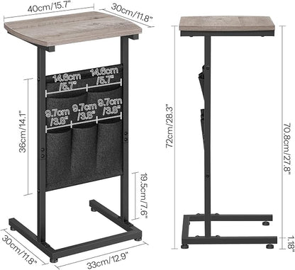 HOOBRO C Shaped End Table, 28.3" Side Table - Image 3