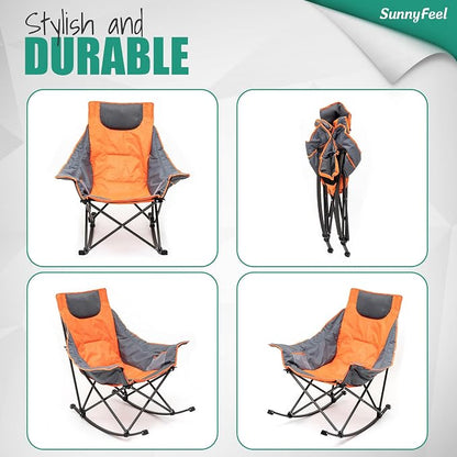 SUNNYFEEL Oversized Heated Rocking Camping Chair 2 Pack, Fully Padded Patio - Image 7
