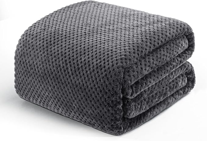 Exclusivo Mezcla Soft Waffle Fleece Bed Blanket Twin XL Size, Cozy Fluffy Design by ExclusivoMezcla