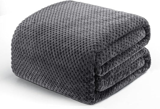 Exclusivo Mezcla Soft Waffle Fleece Bed Blanket Twin XL Size, Cozy Fluffy Design by ExclusivoMezcla