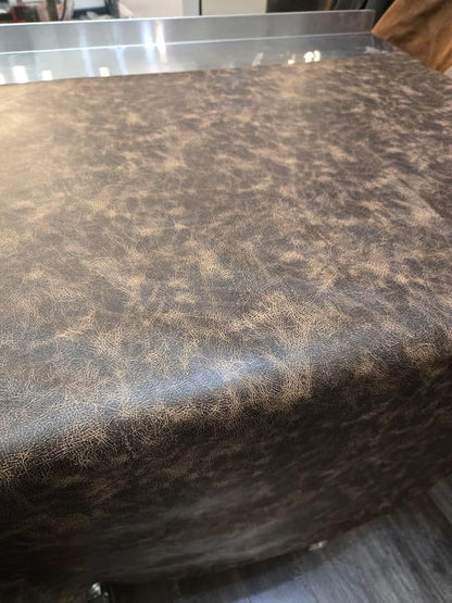 Brown Vintage Distressed Antiqued Faux Leather Fabric PU Peta Approved Vegan - Image 6