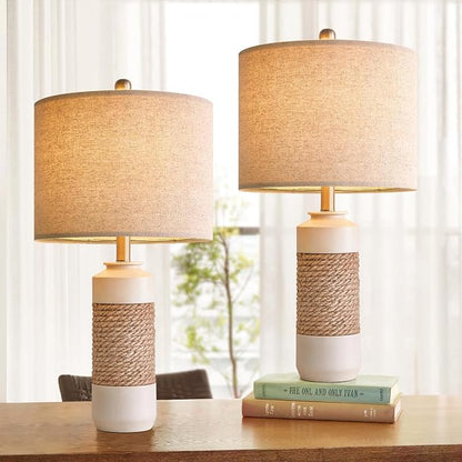 OYEARS 23.75" Bedside Table Lamps Set of 2 - Image 5