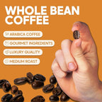 Sarasota Coffee Whole Bean Cinnamon Pecan Brownie | Medium Roast Gourmet Flavored Coffee Beans | Low Acid, Mold Free, Specialty Grade Bulk Beans | 5lb (80 oz)