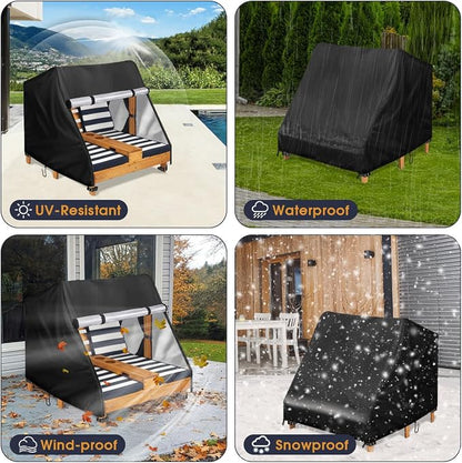 Outdoor Chaise Lounge Cover for KidKraft Wooden Double Chaise Lounge, - Image 7