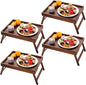 Fibogollo 4 Pack Bamboo Bed Tray Table by Fibogollo