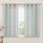 Semi Sheer Linen Curtains 54 Inch Length 2 Panels, 52 x 54 Inch by LAMIT