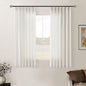 Natural Pinch Pleated Linen Semi Sheer Curtains 54 Inch Length 2 Panels | by Twodrapes
