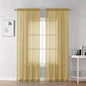 Chyhomenyc Gold Sheer Curtains 78 Inches Long 2 Panels Set by Chyhomenyc