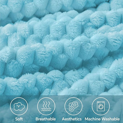 BEDELITE Light Blue Throw Blanket - Image 3