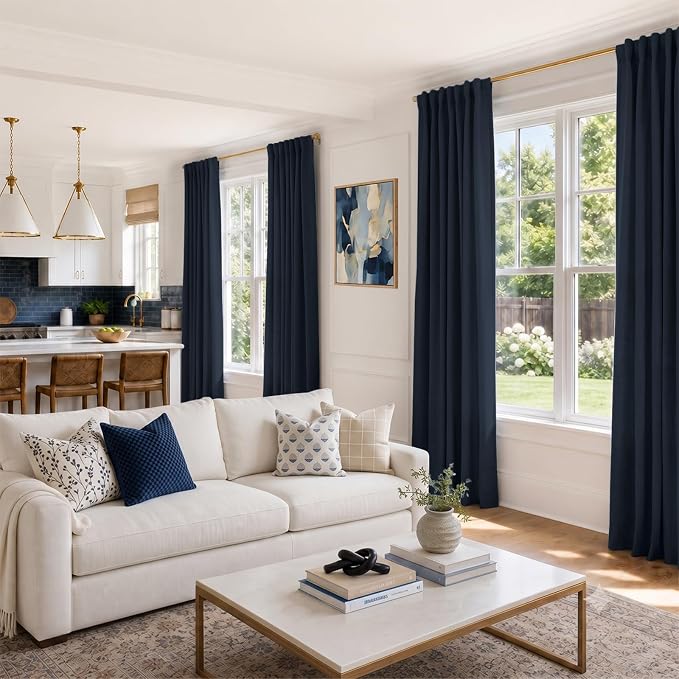 INOVADAY 100% Blackout Linen Curtains - Image 5