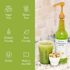 Jordan's Skinny Syrups Sugar Free Coffee Syrup, Pistachio Flavor Drink Mix, Zero Calorie Flavoring for Chai Latte, Protein Shake, Food & More, Gluten Free, Keto Friendly, 25.4 Fl Oz (Pack of 6)