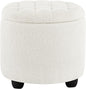 Furniliving Modern Round Storage Ottoman, Button Tufted Ottoman Footstool by FurnilivingFurnitureforHome
