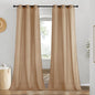 NICETOWN Linen Curtains for Windows 90 inch Long, Grommet Semi Sheer Vertical by NICETOWN