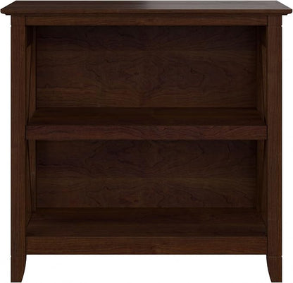 Bush Home Key West Small 2 Shelf Bookcase in Bing Cherry, Compact Home Organizer - Image 4