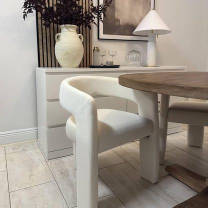 VESCASA Velvet Barrel Dining Chair by VESCASA