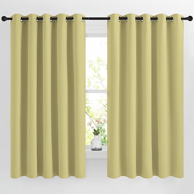 NICETOWN Room Darkening Curtains 66 inches Long, Grommet Window Treatment by NICETOWN