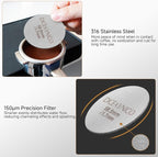 2 Pieces Espresso Puck Screen,Metal Coffee Filter,1.0mm & 1.7mm Thickness 150μm - 316 Stainless Steel,Reusable Barista Espresso Filters for Espresso 58.5mm Portafilter Filter Basket