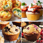 FUNBAKY Jumbo Muffin Pan Silicone with Metal Frame, 3.5 Inch Large Silicone Muffin Pan 1 Pack Confetti
