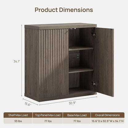 SICOTAS Buffet Cabinet with Storage Accent Sideboard Modern Credenza with Doors - Image 3