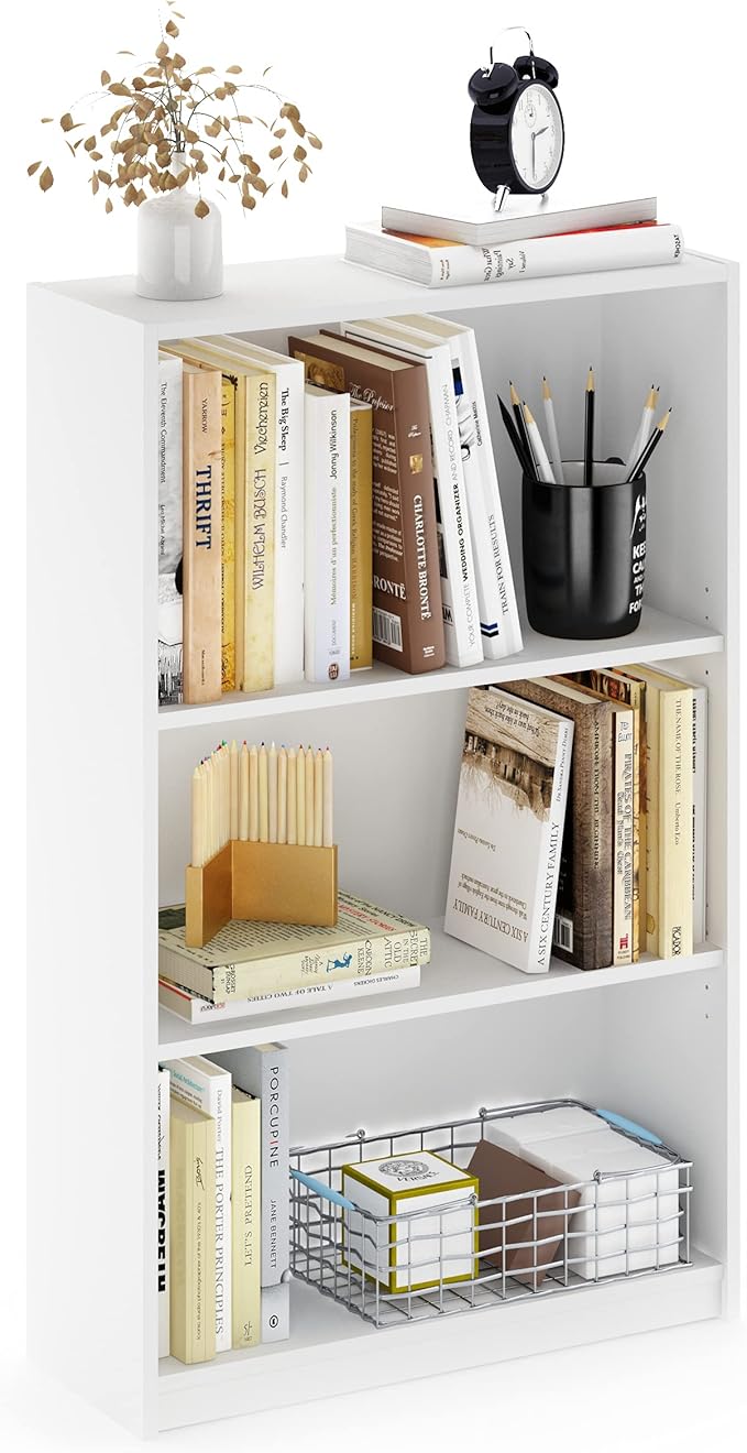 Furinno Jaya Book Shelf, 3-Tier Bookshelf, Standing Bookcase - Image 5