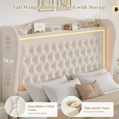 Queen Bed Frame 55" Tall Headboard - Image 3