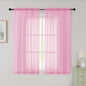 Sheer Pink Curtains for Bedroom Living Room 54 Inch Length 2 Panels Set by WelvetBLK